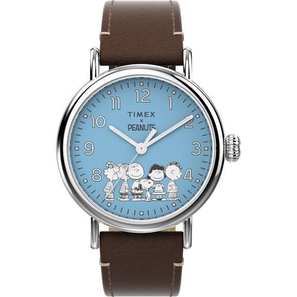 Timex Other - Timex Peanuts Waterbury Standard Blue/Brown Mens Watch